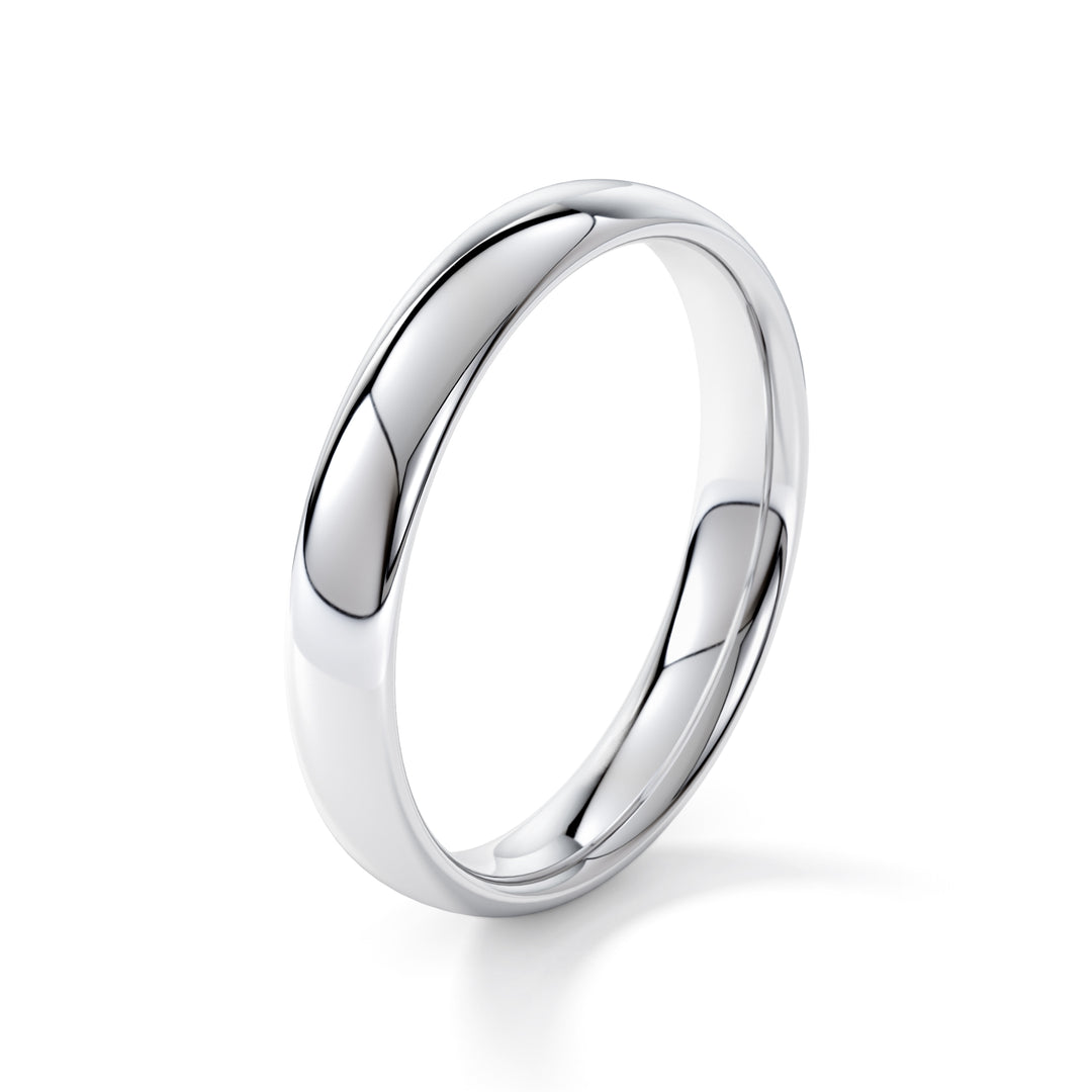 New 18k store white gold men wedding ring